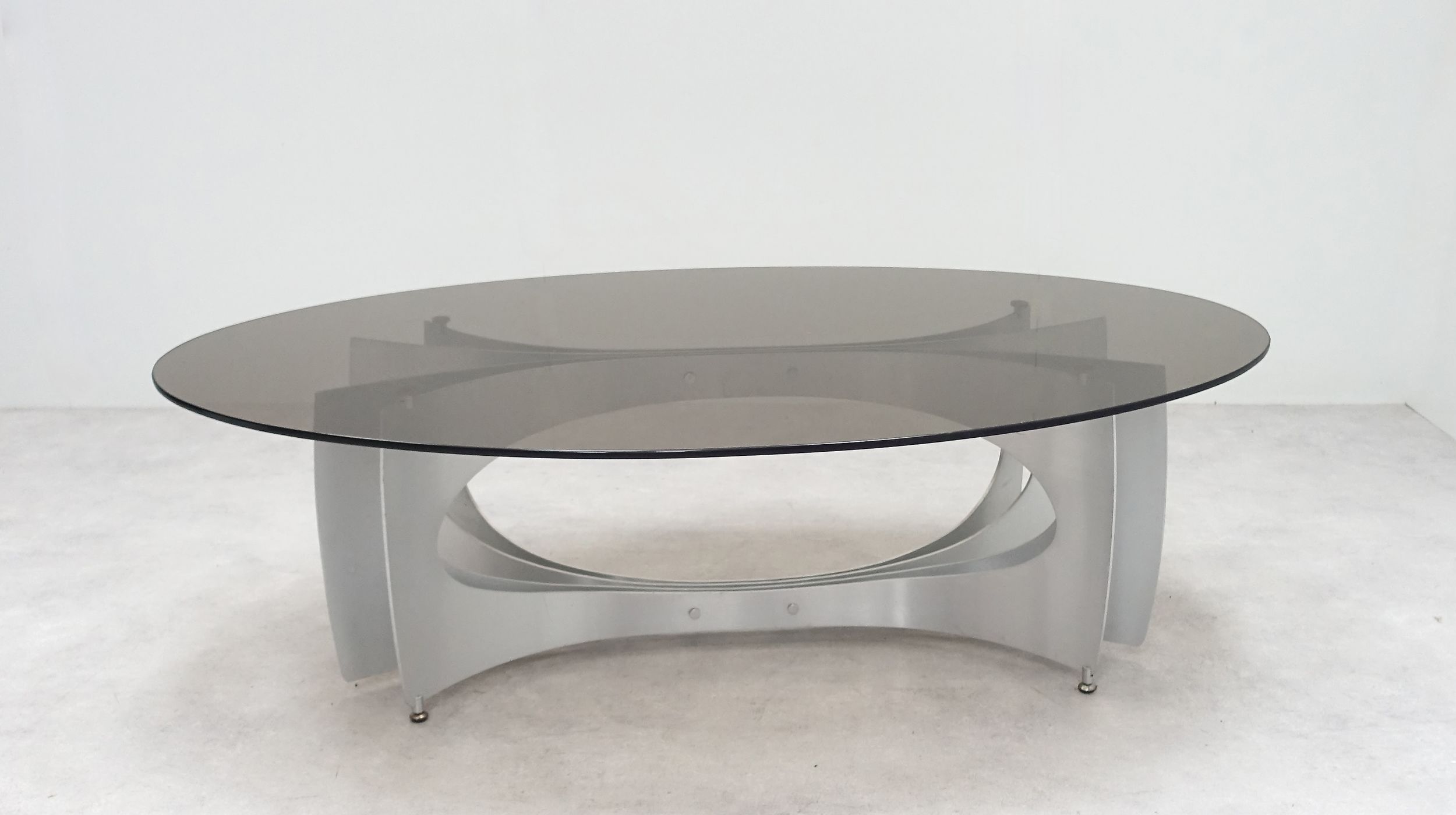 aluminium coffee table 70s