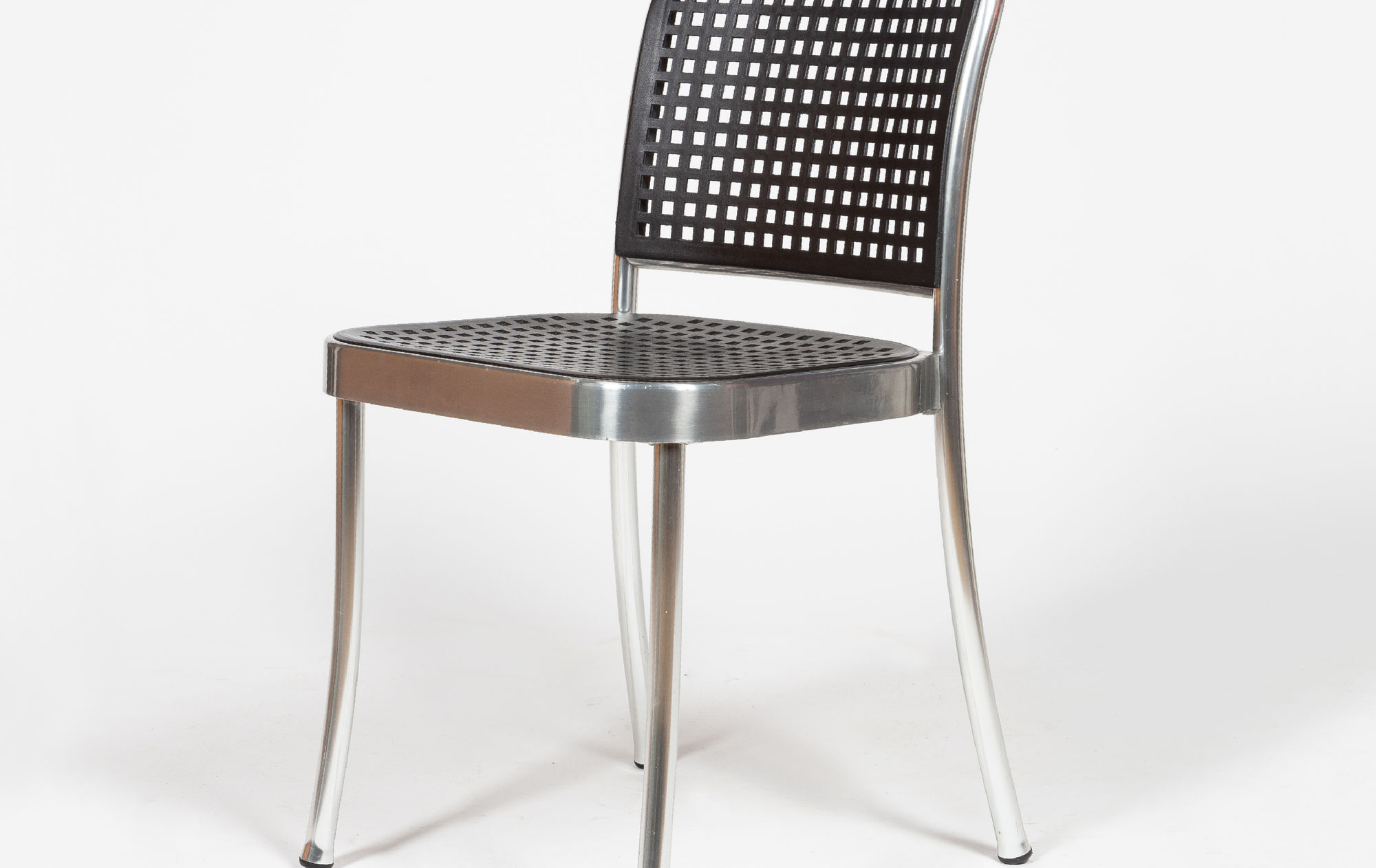 Silver chair Vico Magistretti