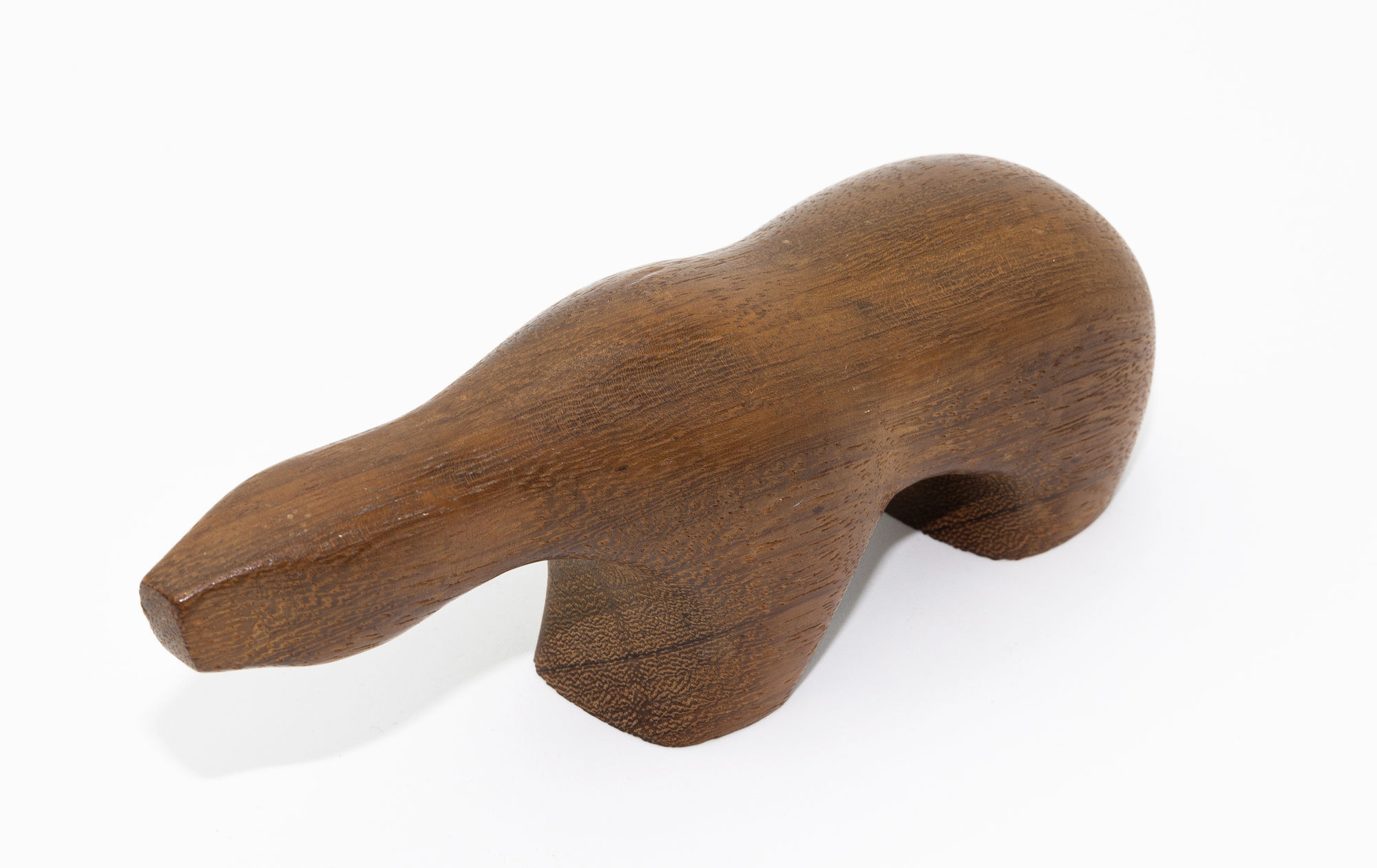 Arne Tjomsland teak polar bear sculpture