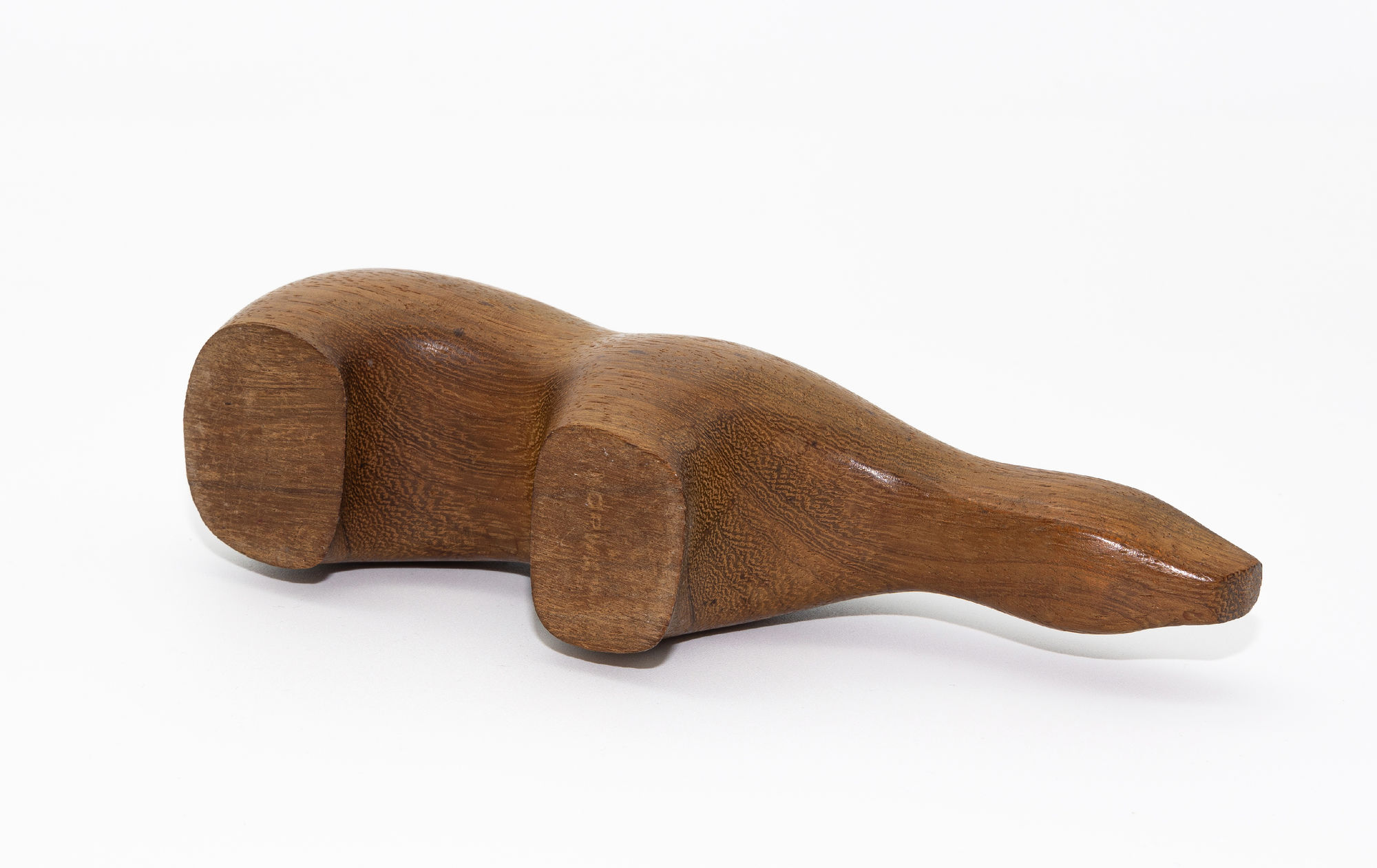 Arne Tjomsland teak polar bear sculpture