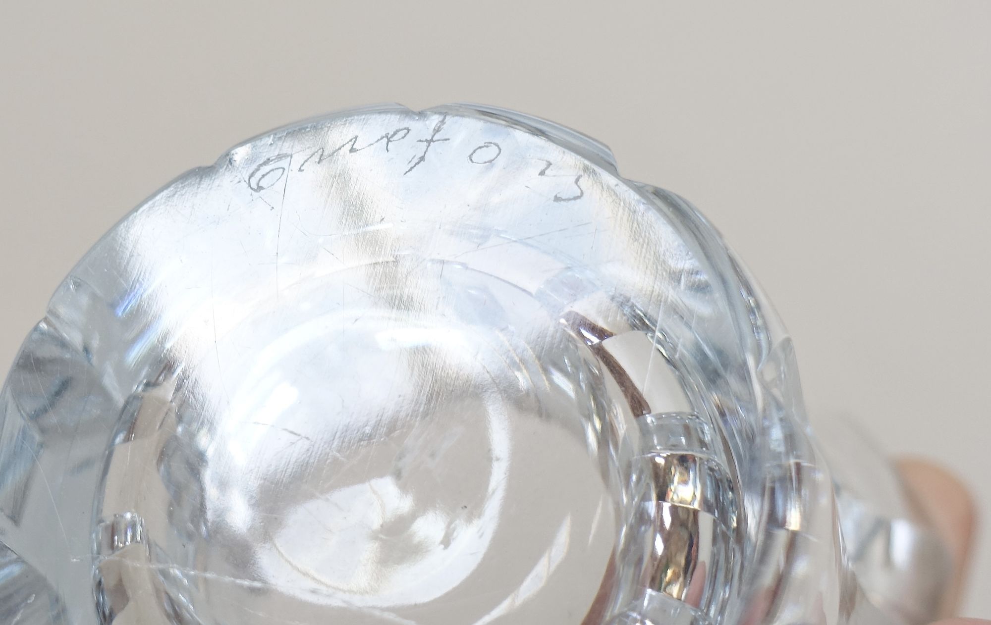 Orrefors glass vase 60s