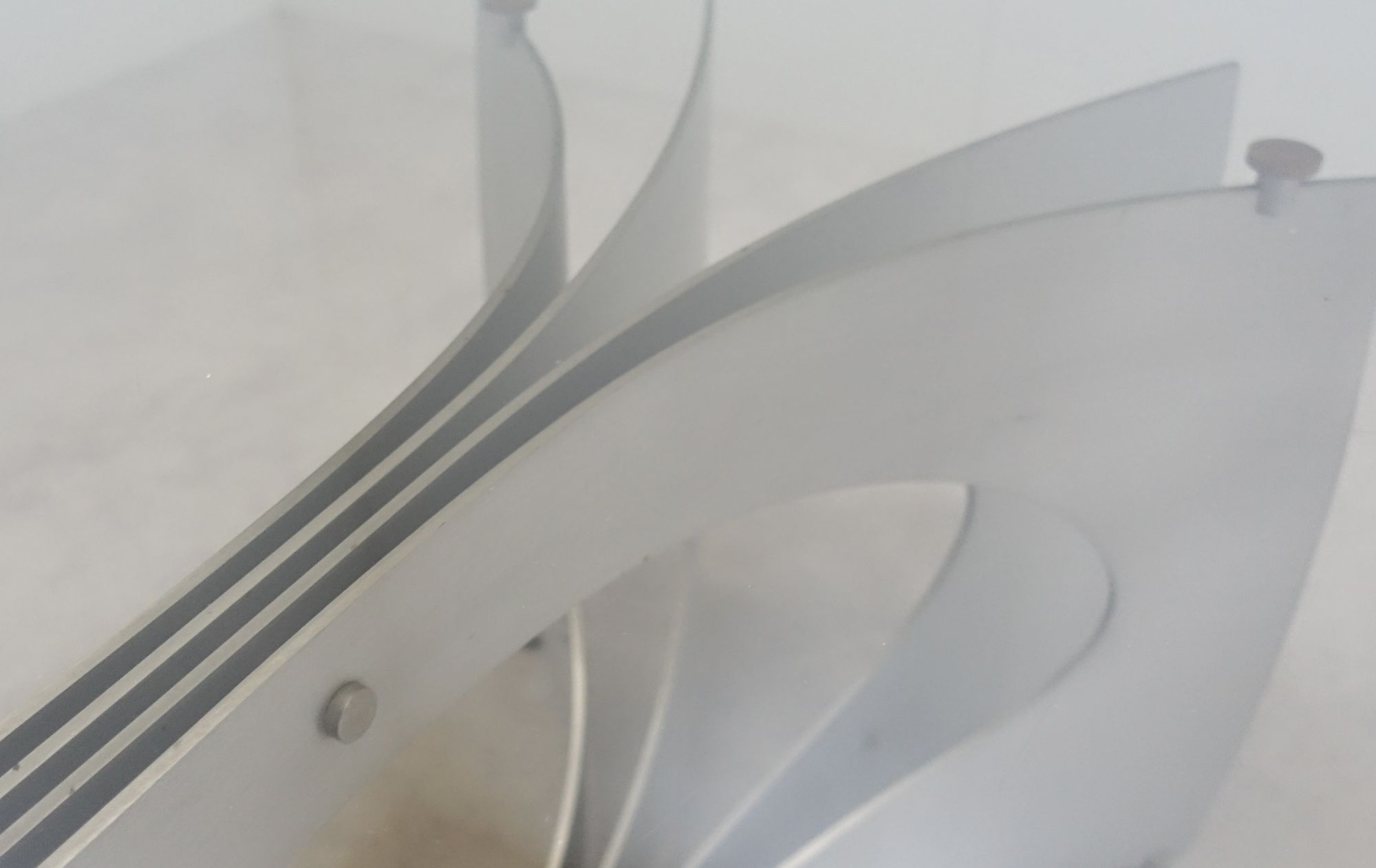 aluminium coffee table 70s