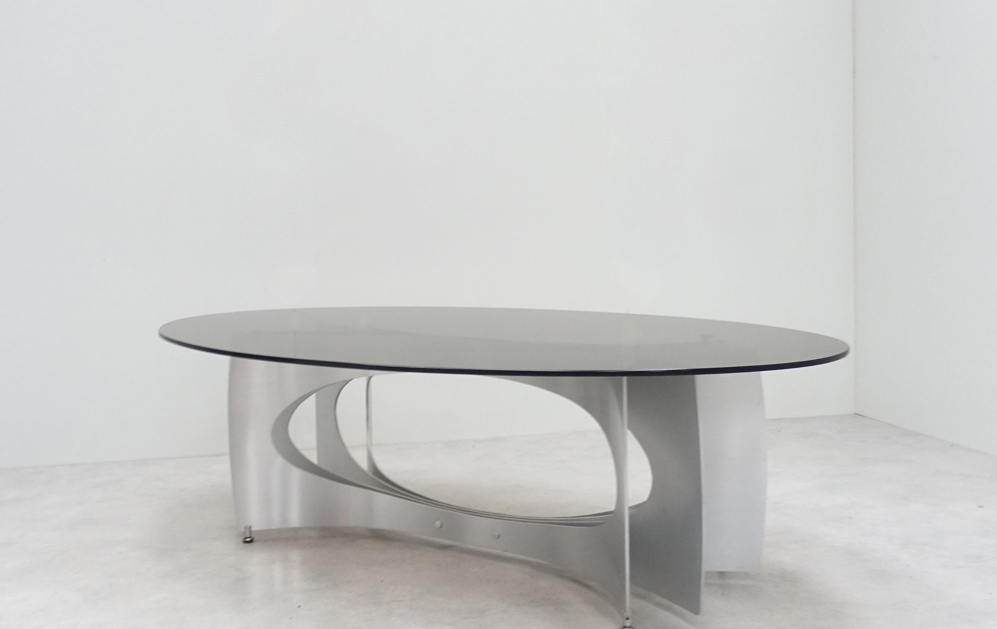 aluminium coffee table 70s