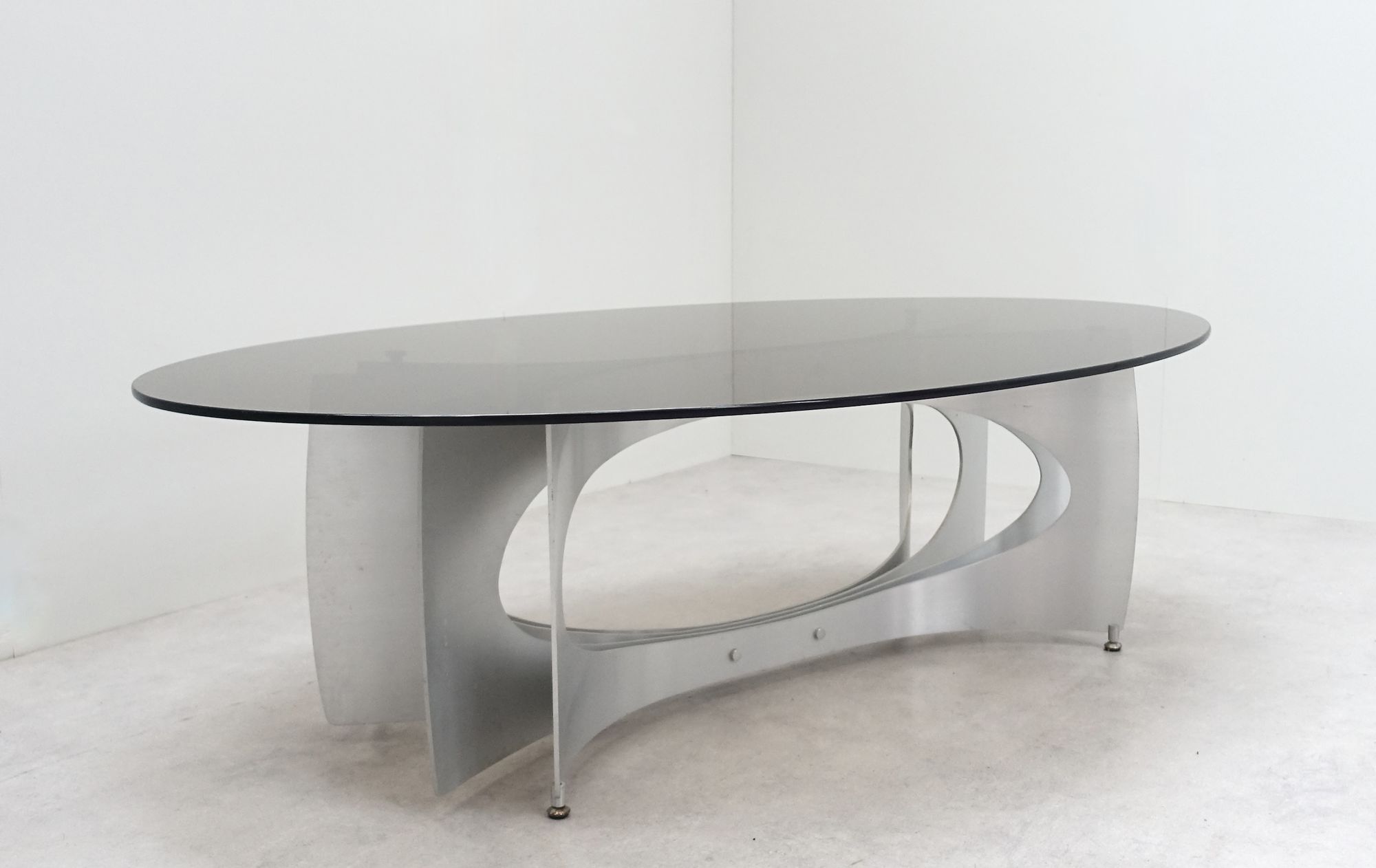 aluminium coffee table 70s