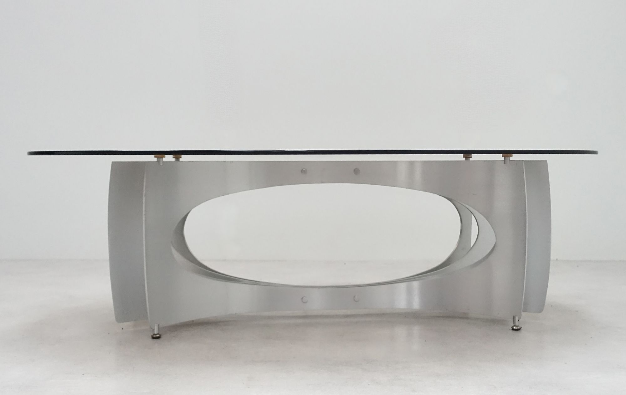 aluminium coffee table 70s