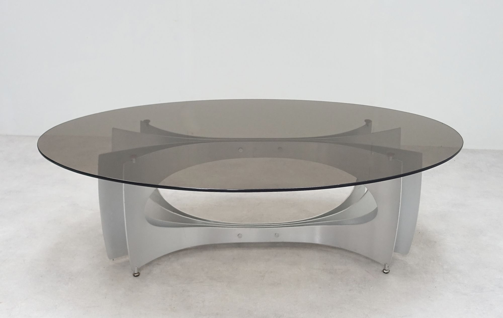 aluminium coffee table 70s