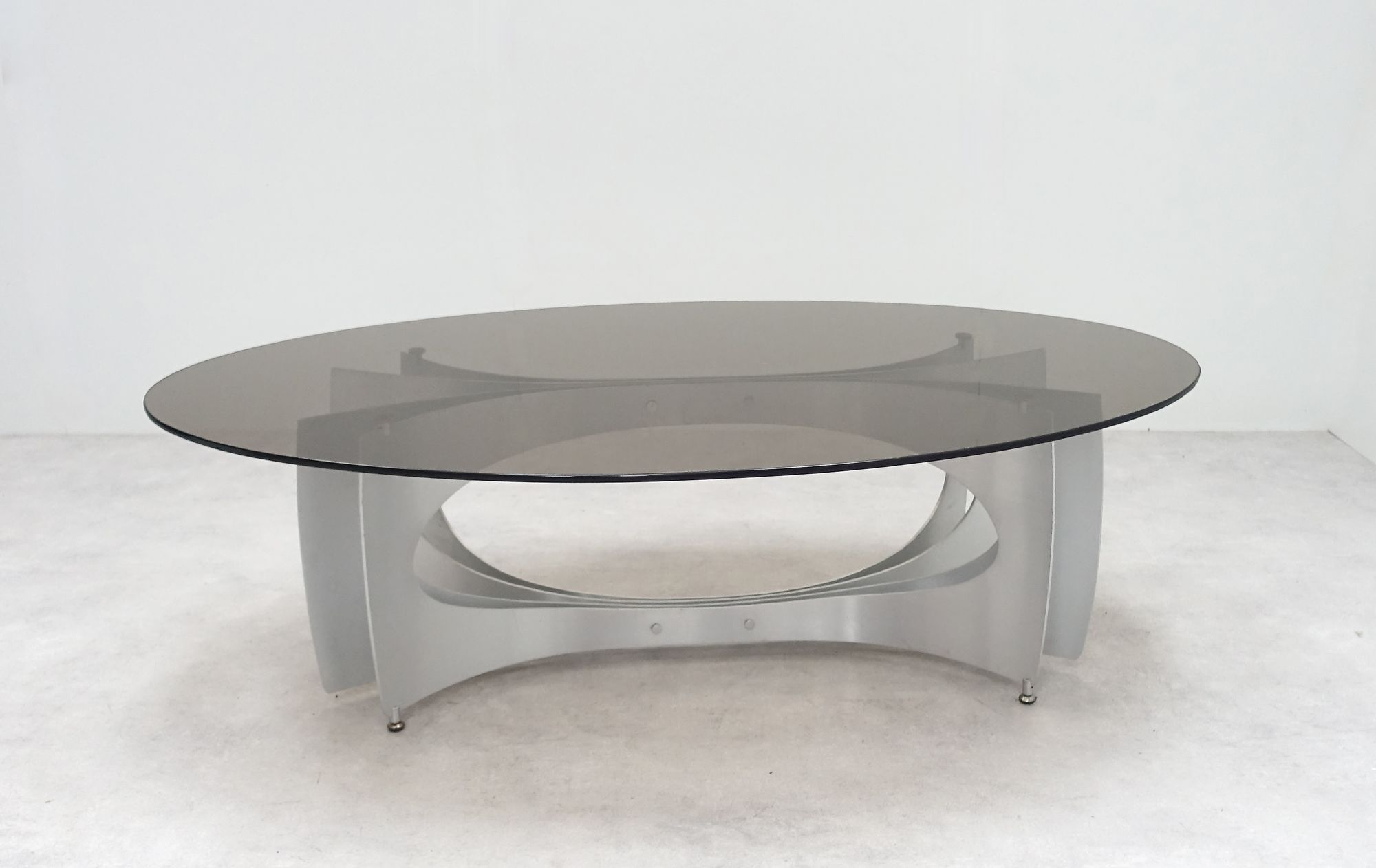 aluminium coffee table 70s