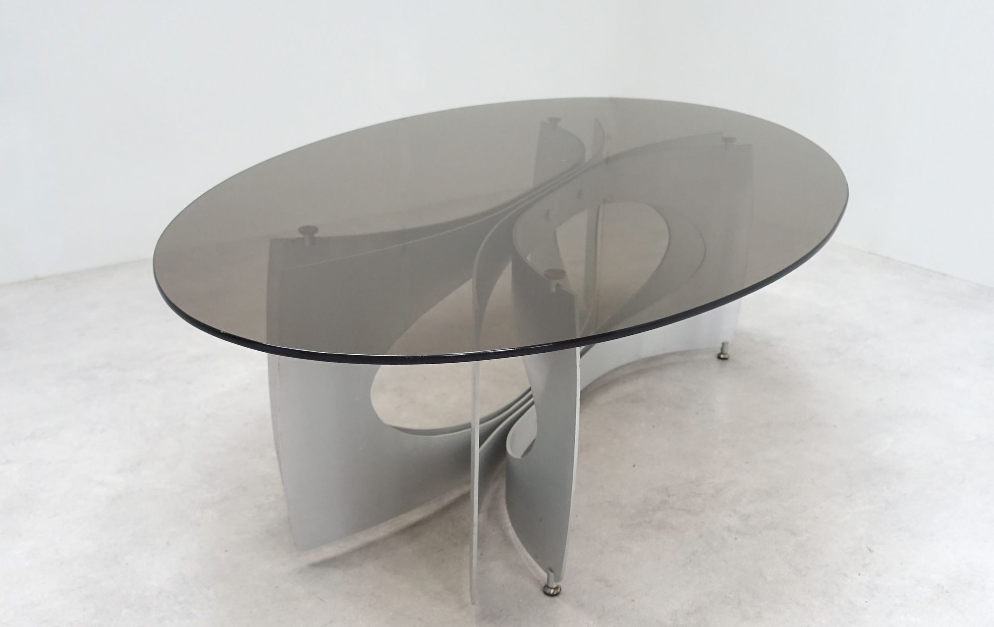 aluminium coffee table 70s