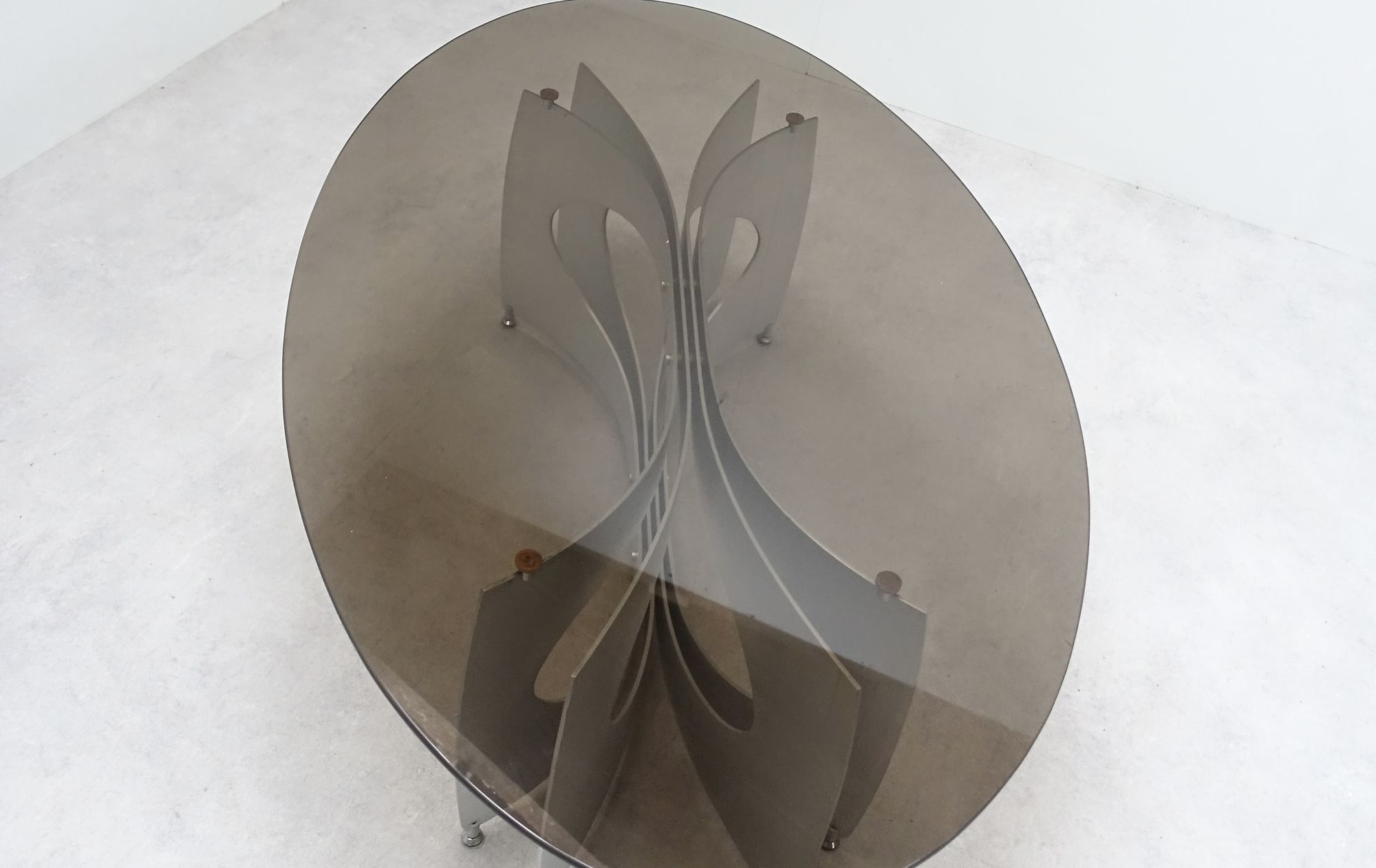 aluminium coffee table 70s