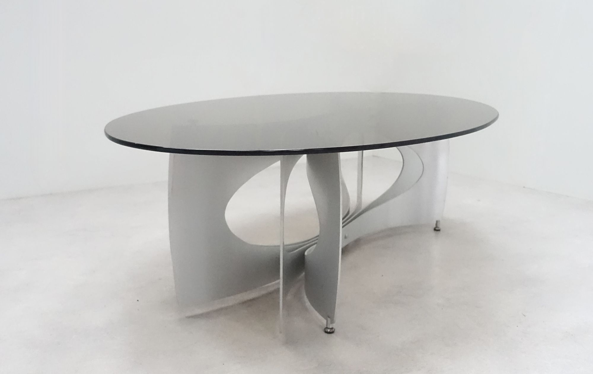 aluminium coffee table 70s
