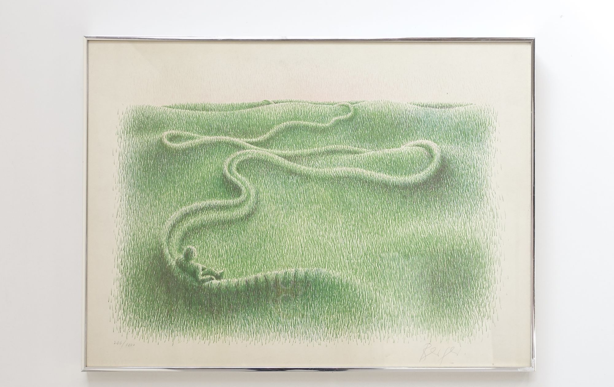 Engraving Ueli Berger DeSede sofa DS600 70s