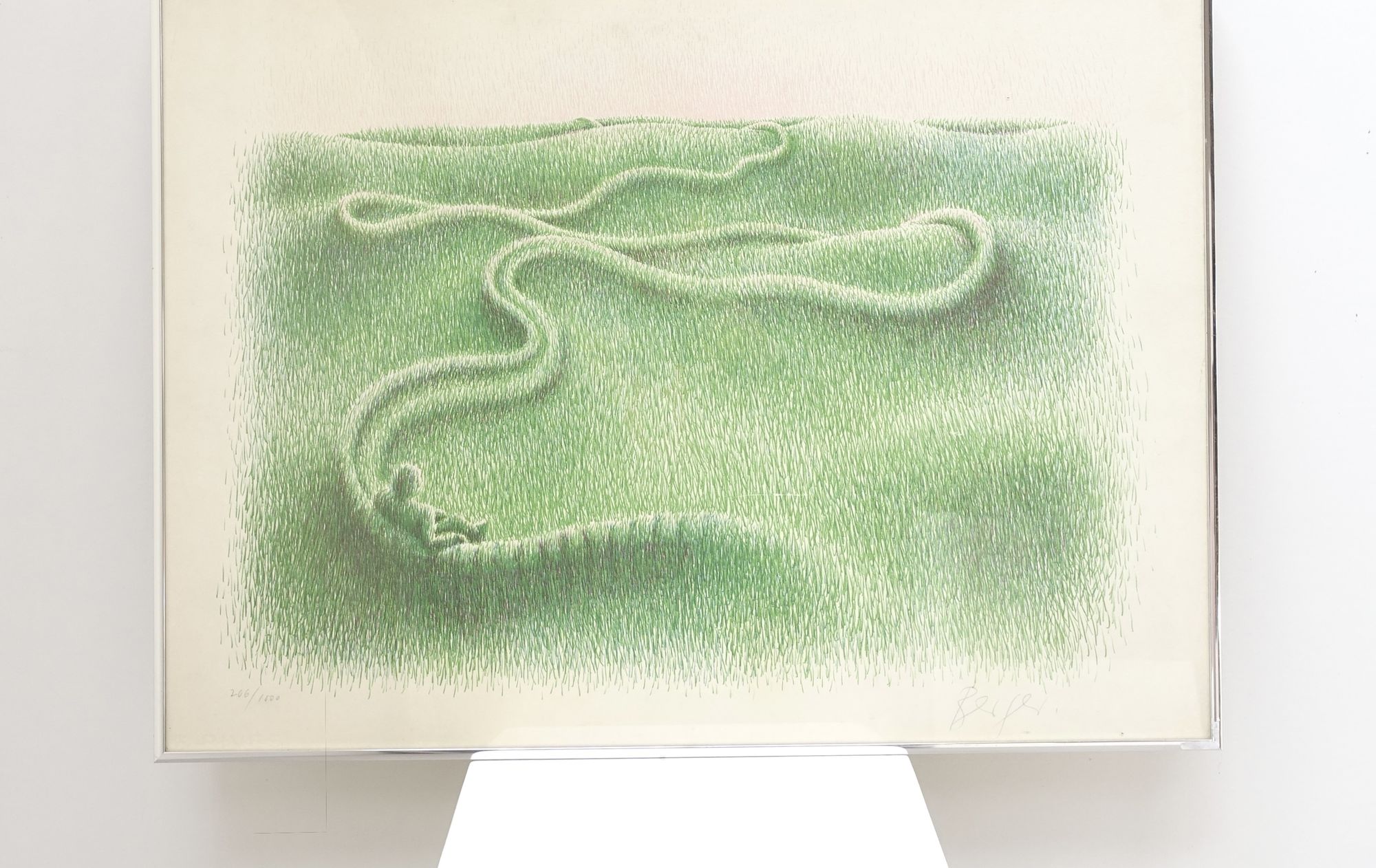 Engraving Ueli Berger DeSede sofa DS600 70s