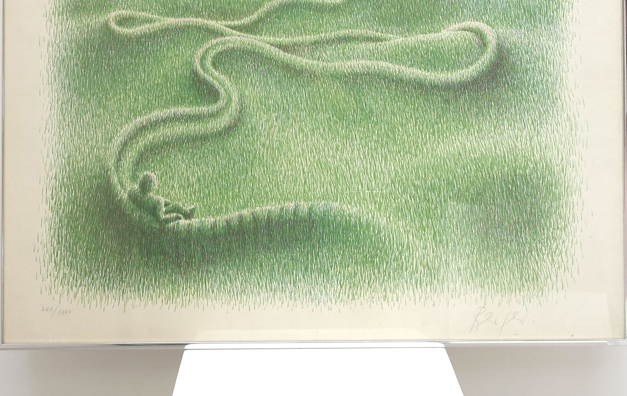 Engraving Ueli Berger DeSede sofa DS600 70s