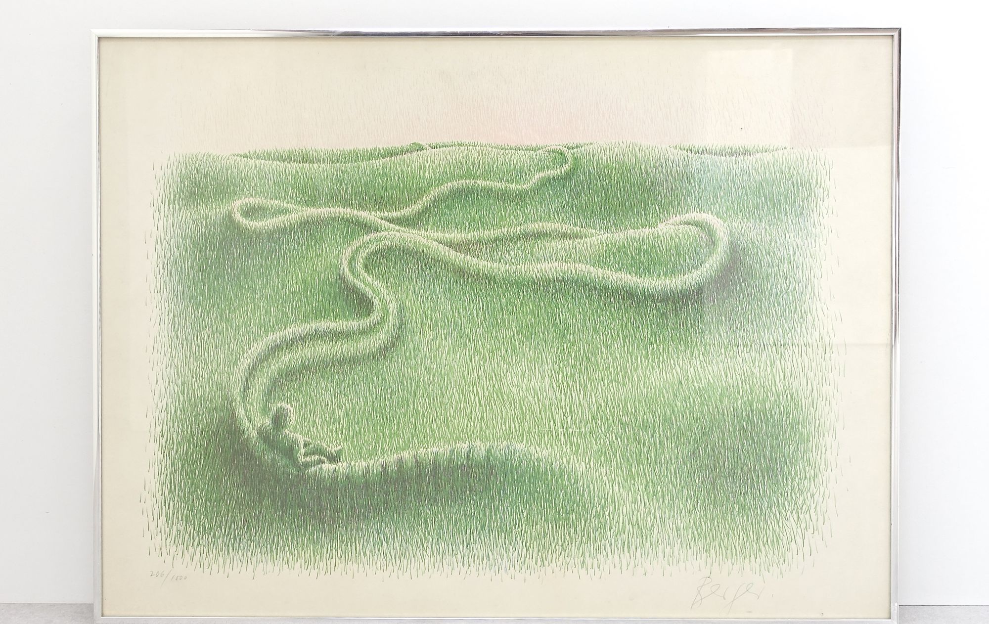 Engraving Ueli Berger DeSede sofa DS600 70s