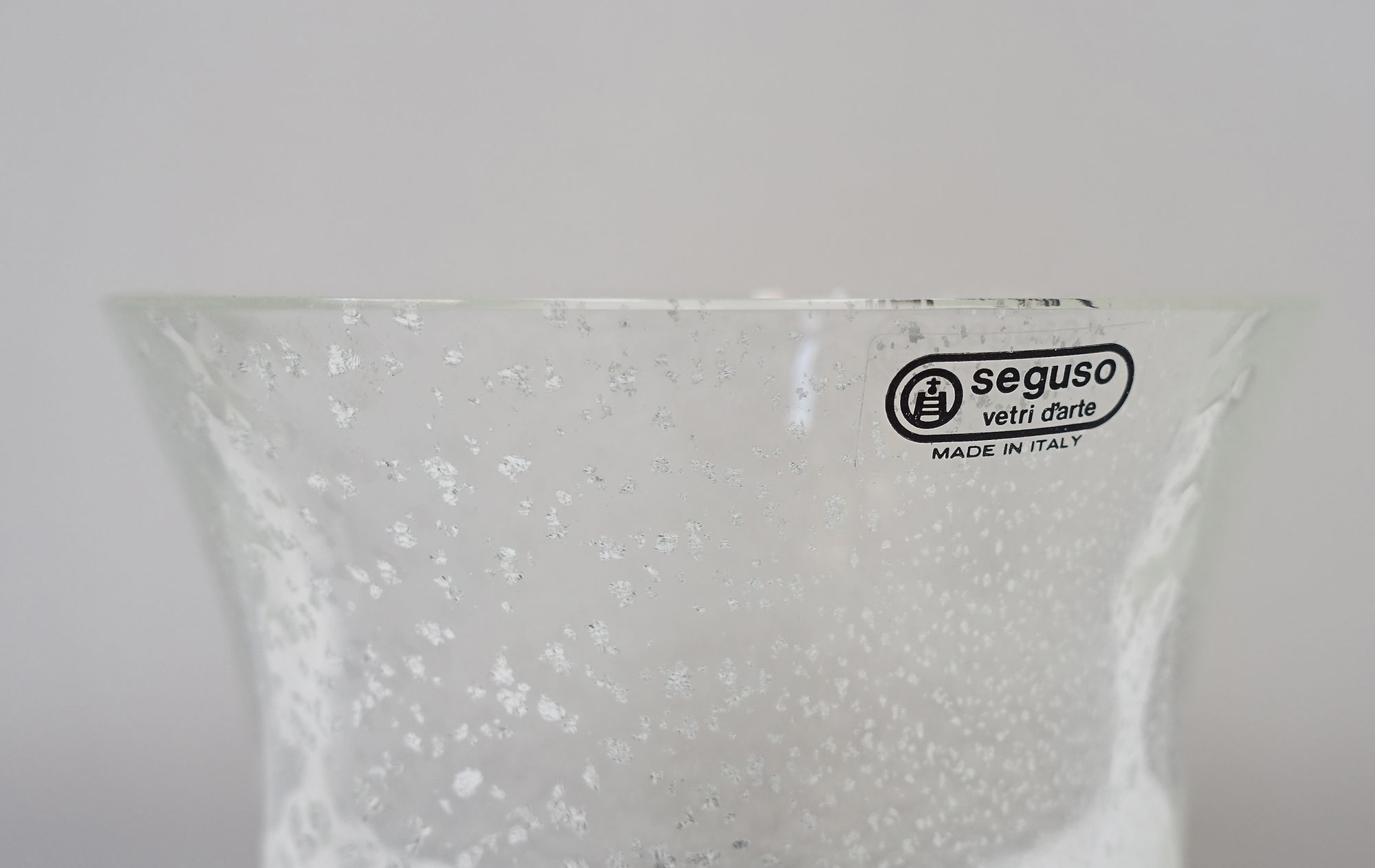 glass vase Seguso Archimede 80s