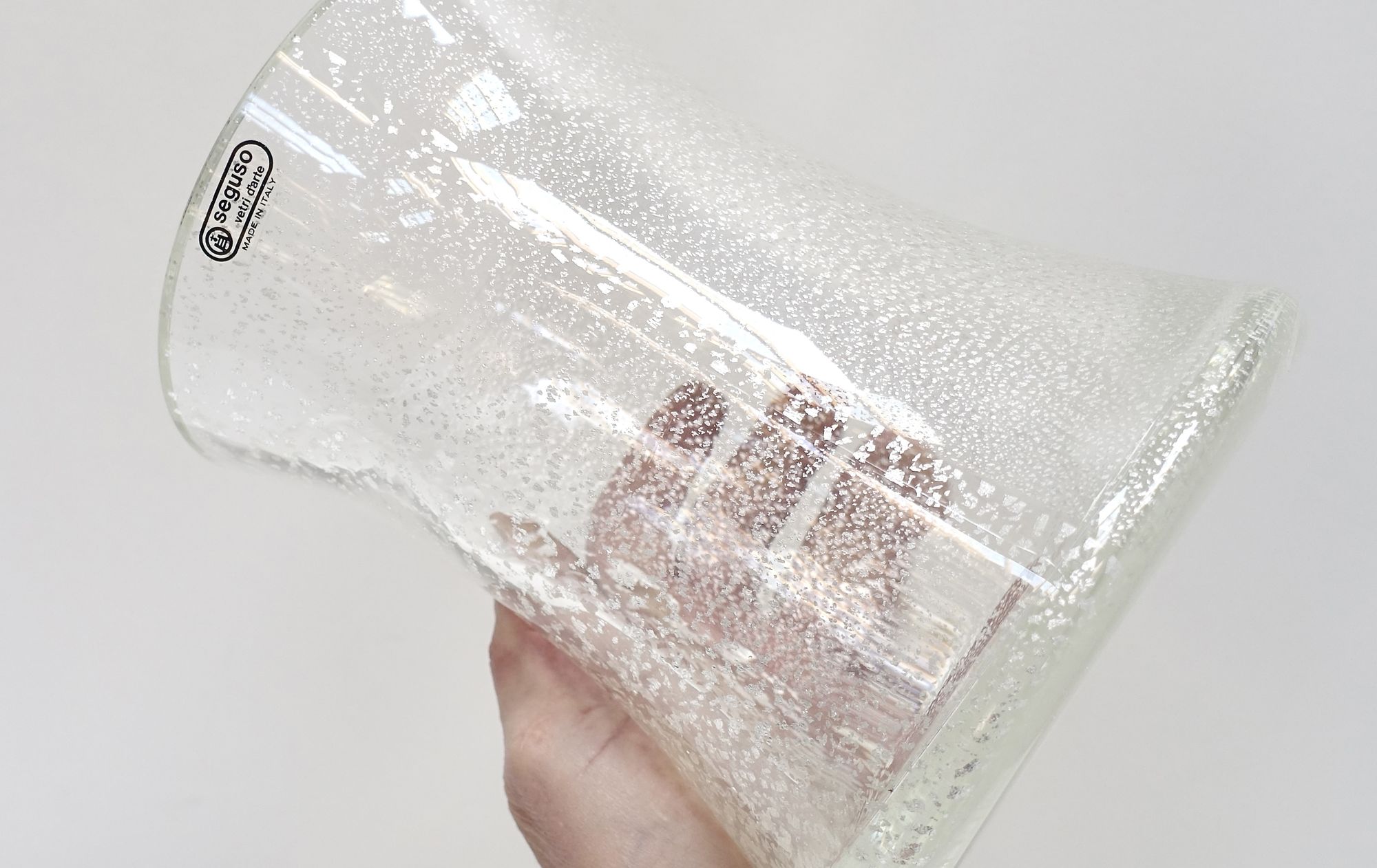 glass vase Seguso Archimede 80s