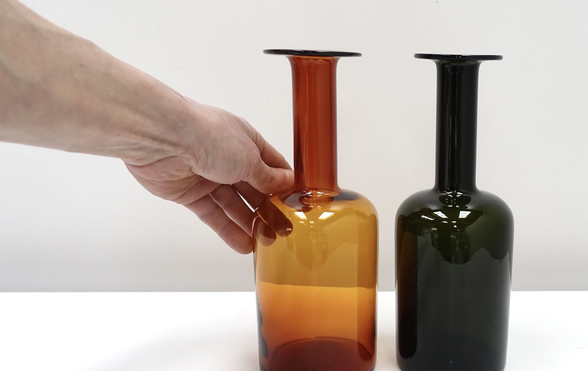 Glass bottles OOto Brauer Holmeggaard 70s