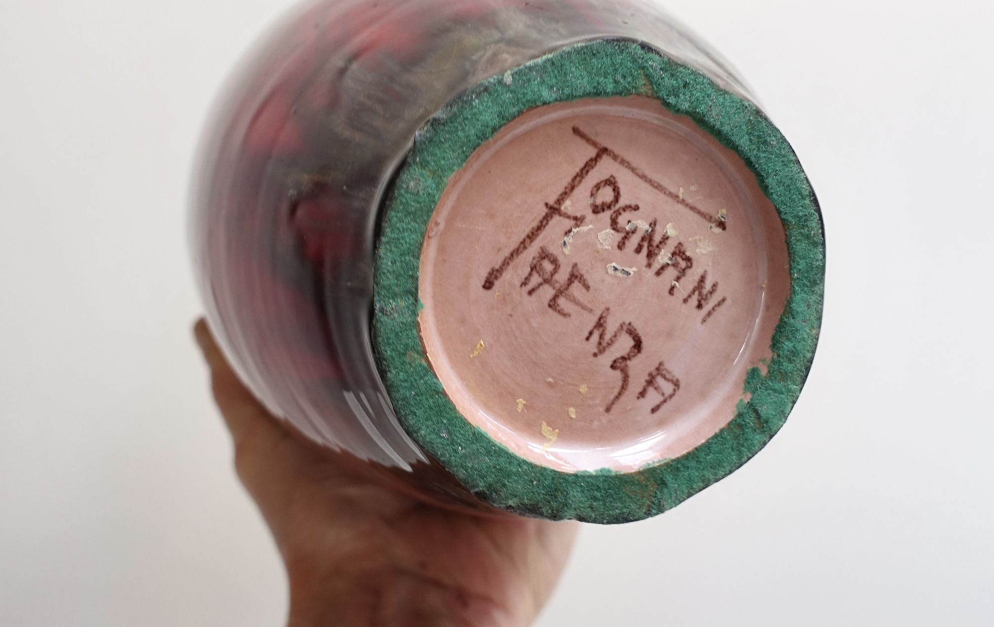 ceramic vase Pier Vittorio Fognani Faenza 60s