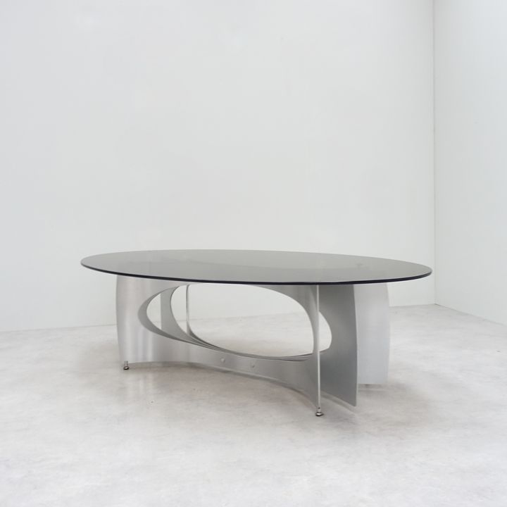 aluminium coffee table 70s