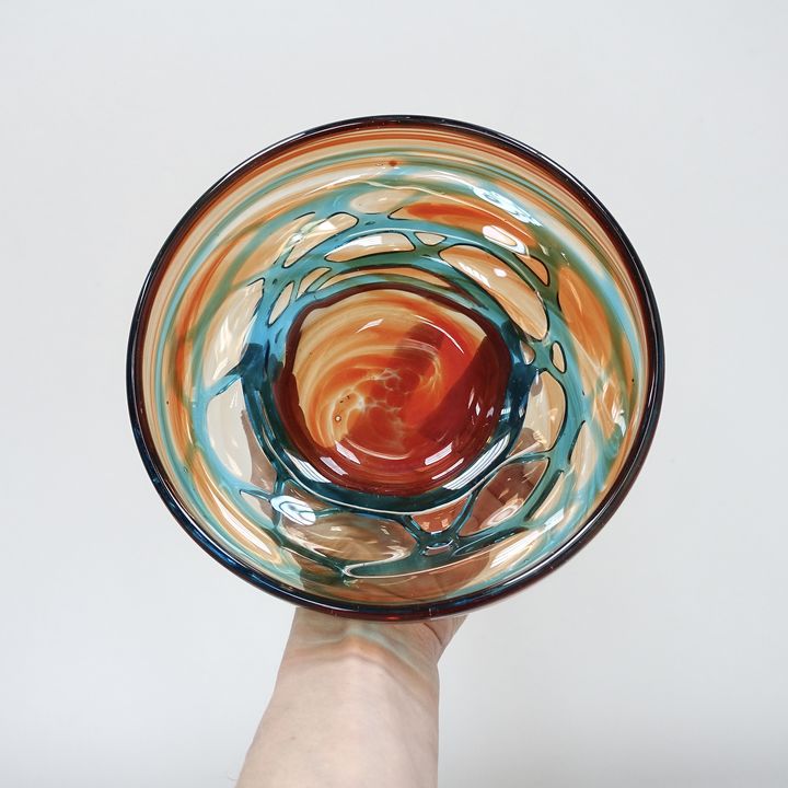 glass cup Michael Harris Mdina 90s